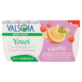Valsoia Yosoi Vitality Bezmleczny roślinny produkt sojowy pomarańcza-imbir-guarana 230 g (2 x 115 g)
