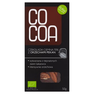 Cocoa Czekolada ciemna 70% z orzechami pekan 50 g