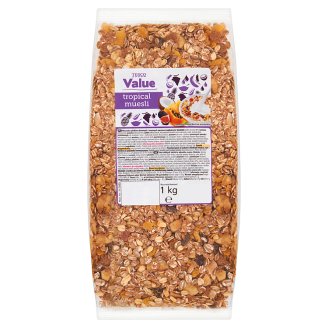 Tesco Value Tropical muesli Mieszanka płatków zbożowych 1 kg