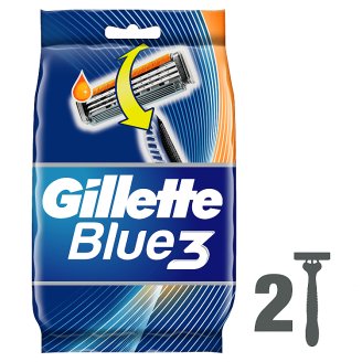 Gillette Blue3 Jednorazowe maszynki do golenia dla mężczyzn, 2 sztuki