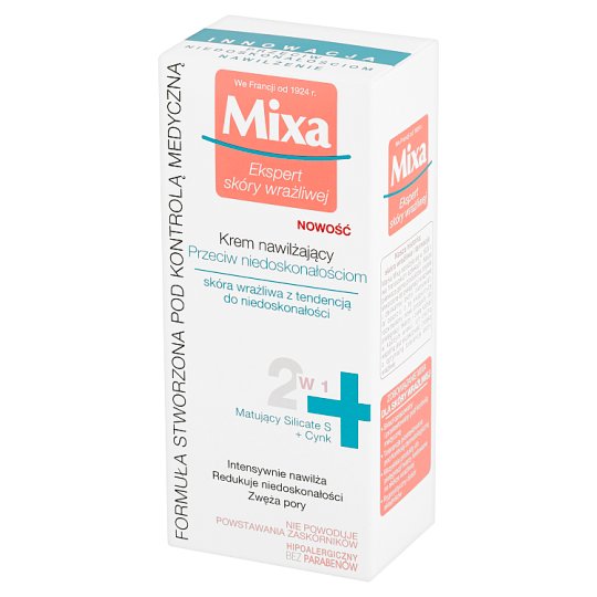 Mixa Krem nawilżający przeciw niedoskonałościom 50 ml