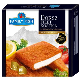 Family Fish Breaded Cod Fillet Fish Cube 400 g