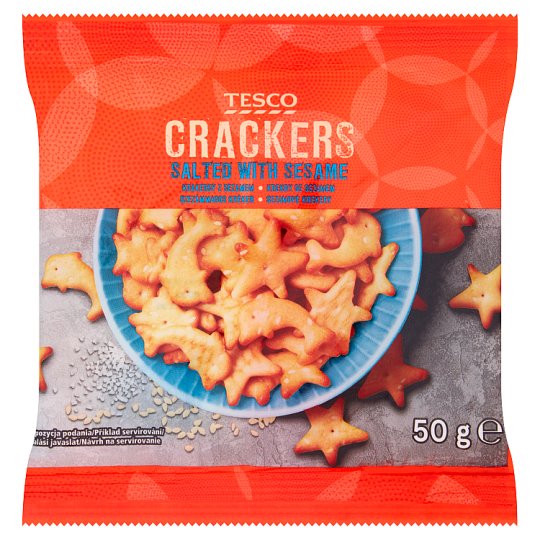 Tesco Krakersy z sezamem 50 g
