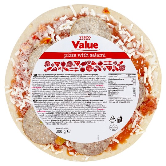 Tesco Value Pizza z salami 300 g