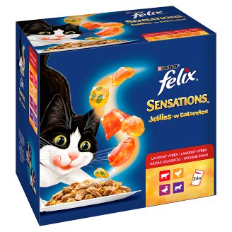 Felix Sensations w Galaretce Wiejskie smaki Karma dla dorosłych kotów 2400 g (24 saszetki)