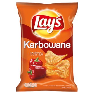 Lay's Karbowane o smaku Papryka Chipsy ziemniaczane 150 g
