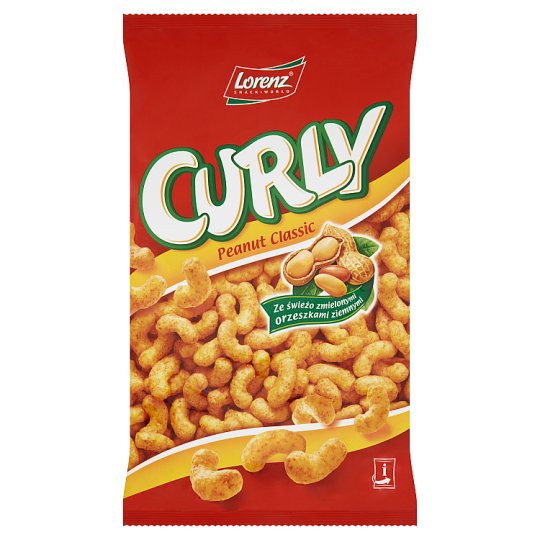 Curly Chrupki kukurydziane ze zmielonymi orzeszkami ziemnymi 120 g