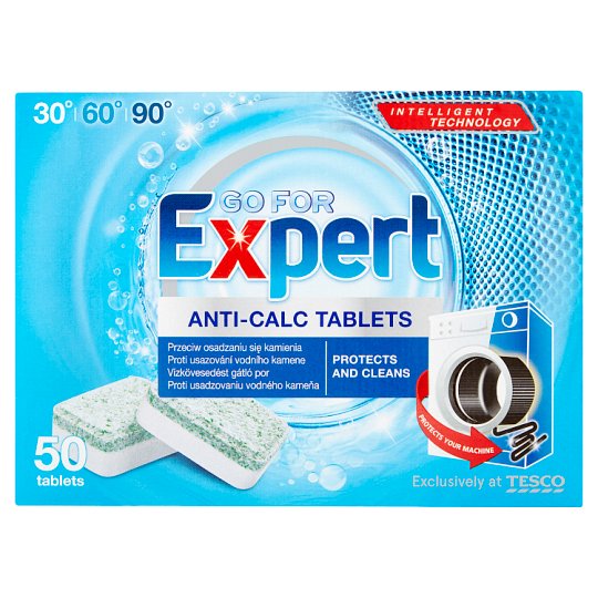 Go for Expert Tabletki przeciw osadzaniu się kamienia w pralce 800 g (50 sztuk)