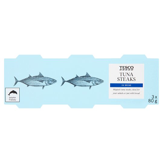 Tesco Tuńczyk jednolity w sosie własnym 240 g (3 x 80 g)