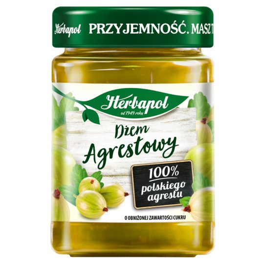 Herbapol Dżem agrestowy o obniżonej zawartości cukru 280 g