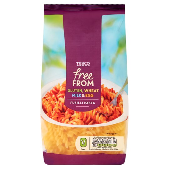 Tesco Free From Makaron z mąki ryżowej i kukurydzianej fusilli 500 g