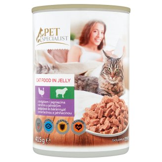 Tesco Pet Specialist Karma dla dorosłych kotów z indykiem i jagnięciną w galaretce 415 g