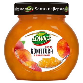 Łowicz Konfitura extra z brzoskwiń niskosłodzona 240 g