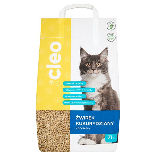 Cleo Żwirek kukurydziany zbrylający 7 l