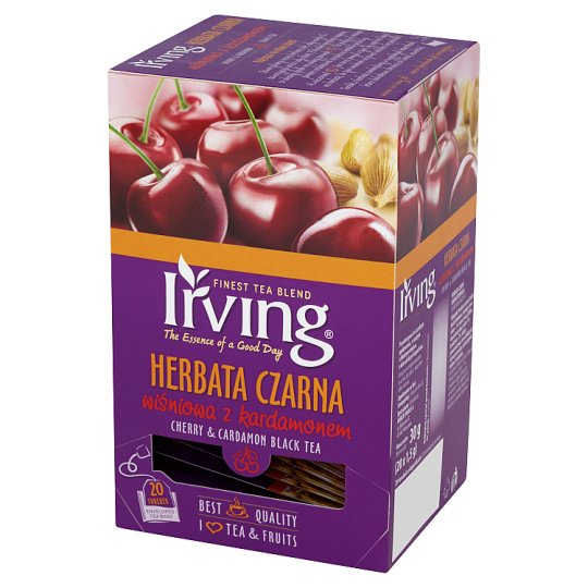 Irving Herbata czarna wiśniowa z kardamonem 30 g (20 torebek)