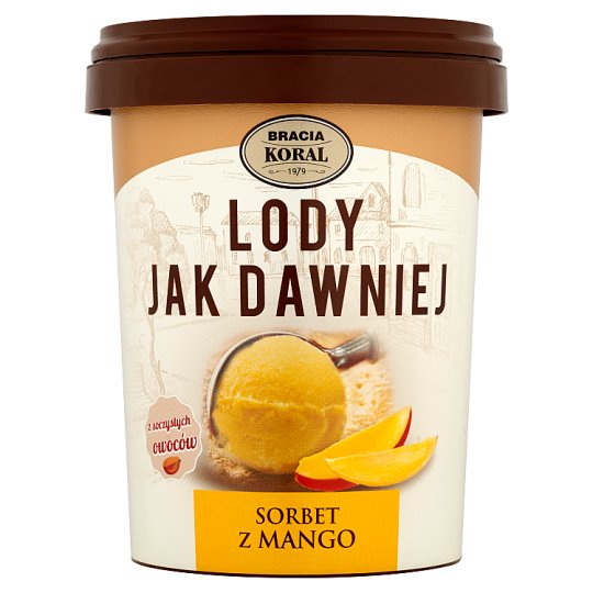 Bracia Koral Lody jak dawniej Sorbet z mango 450 ml