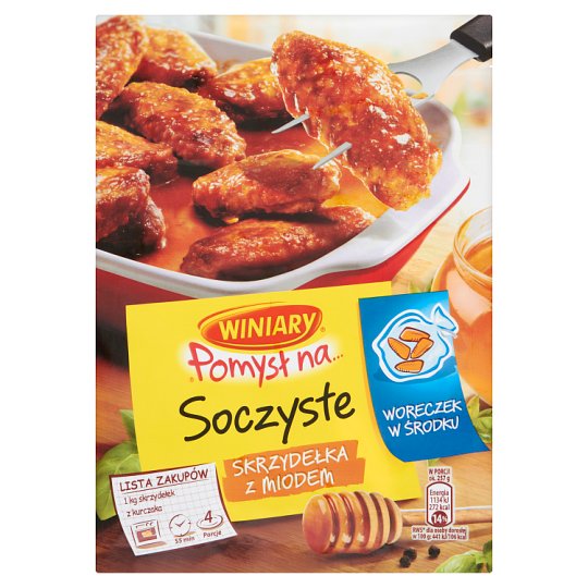 Winiary Pomysł na... Soczyste skrzydełka z miodem 28 g