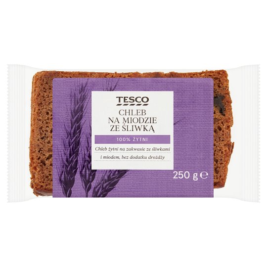 Tesco Chleb na miodzie ze śliwką 250 g