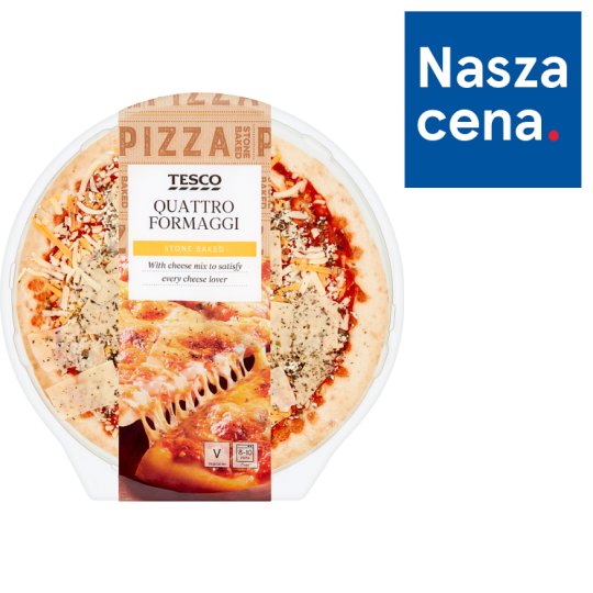 Tesco Quattro Formaggi Pizza 348 g