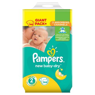 Pampers New Baby-Dry rozmiar 2 (Mini), 144 pieluszki