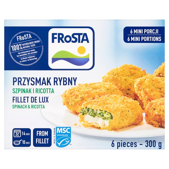 FRoSTA Przysmak rybny szpinak i ricotta 300 g (6 sztuk)