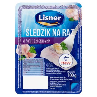 Lisner Śledzik na raz w sosie czosnkowym 100 g
