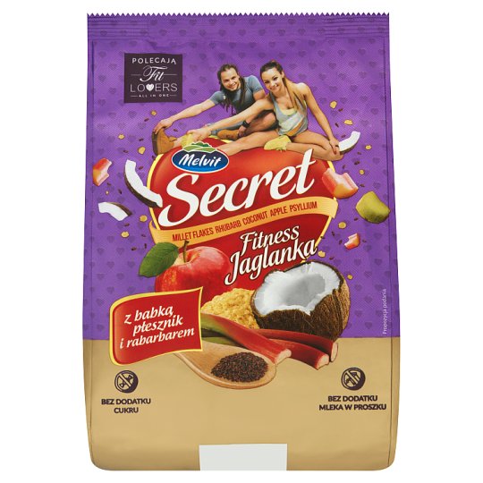 Melvit Secret Fitness Jaglanka z babką płesznik i rabarbarem 350 g