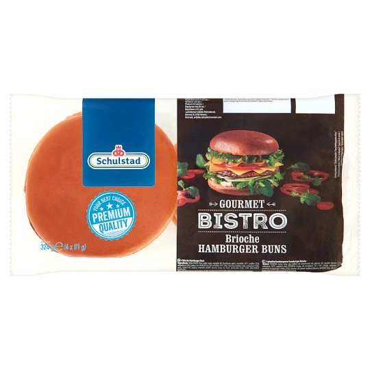 Schulstad Gourmet Bistro Bułki pszenne do hamburgerów 324 g (4 x 81 g)