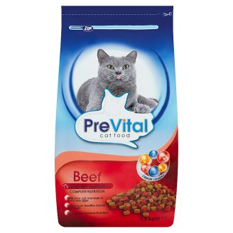 PreVital Beef Karma pełnoporcjowa dla dorosłych kotów z wołowiną i dodatkiem warzyw 1,8 kg