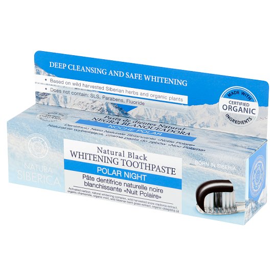 Natura Siberica Naturalnie wybielająca czarna pasta do zębów Noc polarna 100 g