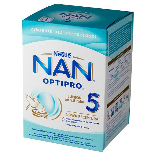 NAN OPTIPRO 5 Mleko modyfikowane w proszku dla dzieci po 2,5 roku życia 800 g (2 x 400 g)