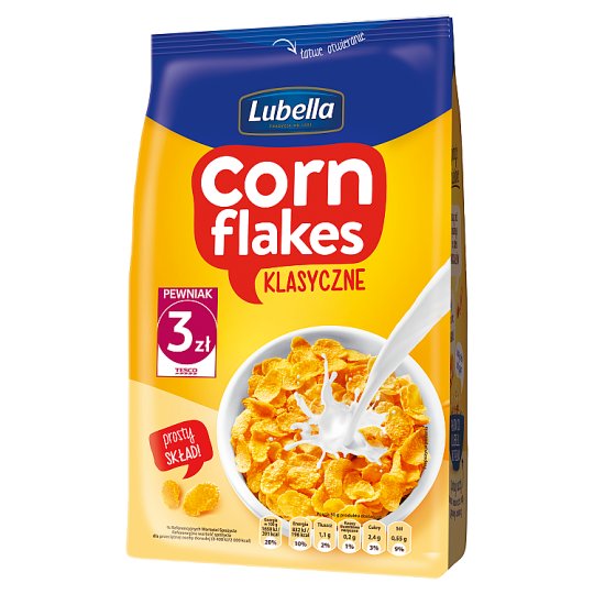 Lubella Corn Flakes Klasyczne Płatki kukurydziane 300 g