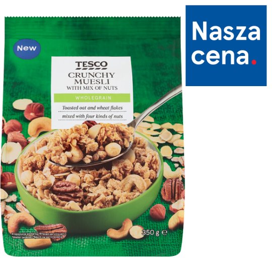 Tesco Chrupiące musli z orzechami 350 g