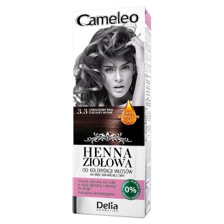 Delia Cosmetics Cameleo Henna ziołowa do koloryzacji włosów 3.3 czekoladowy brąz 75 g
