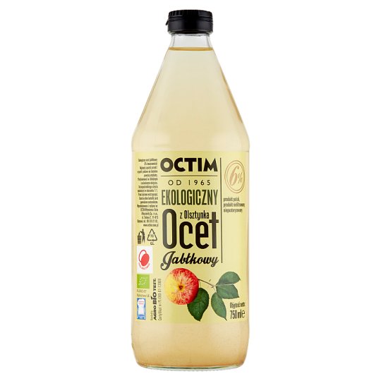 Octim Ekologiczny ocet jabłkowy 6% 750 ml