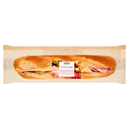 Tesco Bagietka szynka i ser 214 g