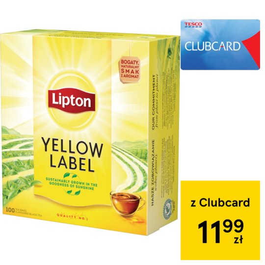 Lipton Yellow Label Herbata czarna 200 g (100 torebek)