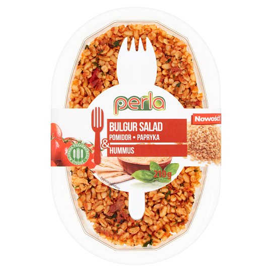 Perla Sałatka z kaszy bulgur pomidor papryka & hummus 210 g