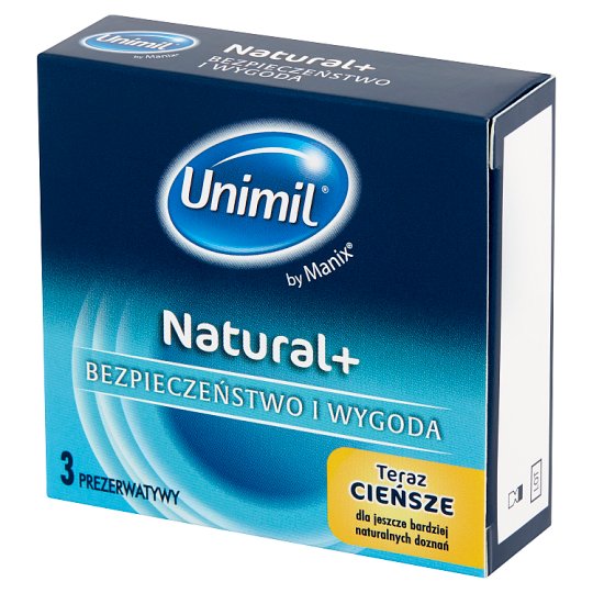 Unimil Natural+ Prezerwatywy 3 sztuki