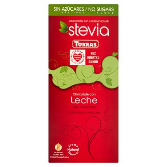 Torras Czekolada mleczna ze stewią bez dodatku cukru 100 g