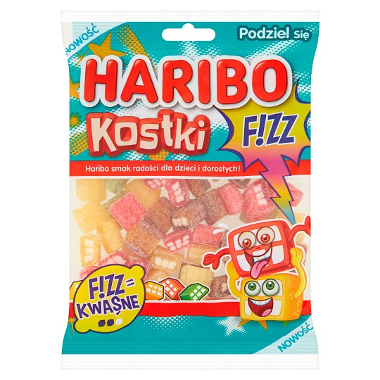 Haribo Fizz Żelki owocowe kostki 200 g