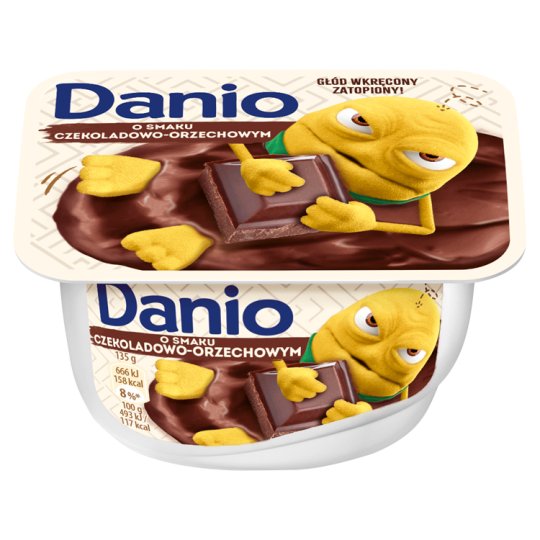 Danone Danio Serek homogenizowany o smaku czekoladowo-orzechowym 135 g