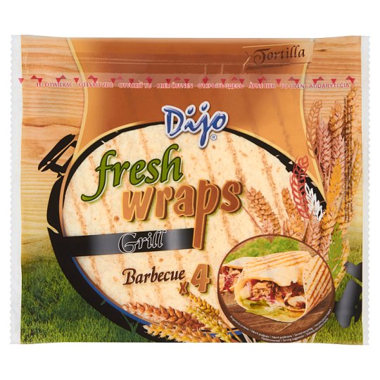 Dijo Tortilla placki pszenne grillowane 250 g (4 sztuki)