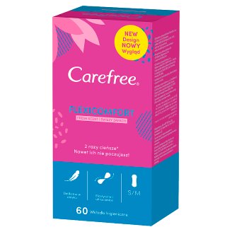 Carefree FlexiComfort Fresh Scent Wkładki higieniczne 60 sztuk
