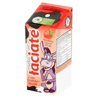 Łaciate Mleko UHT o smaku truskawkowym 200 ml