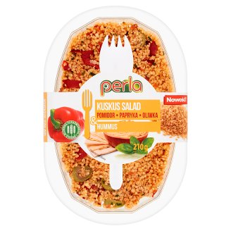Perla Sałatka z kaszy kuskus pomidor papryka oliwka & hummus 210 g