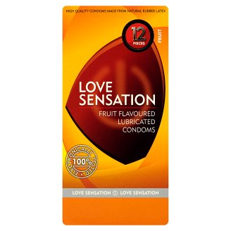 Love Sensation Prezerwatywy o zapachu wieloowocowym 12 sztuk