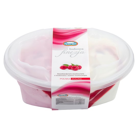 Koral Lodowa finezja Cream and Strawberry with Raspberry and Raspberry Sauce Ice Cream 1 L