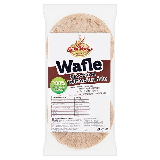 Eurowafel Wafle gryczane pełnoziarniste 50 g