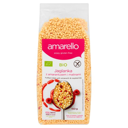 Amarello Bio Jaglanka z amarantusem i malinami 150 g